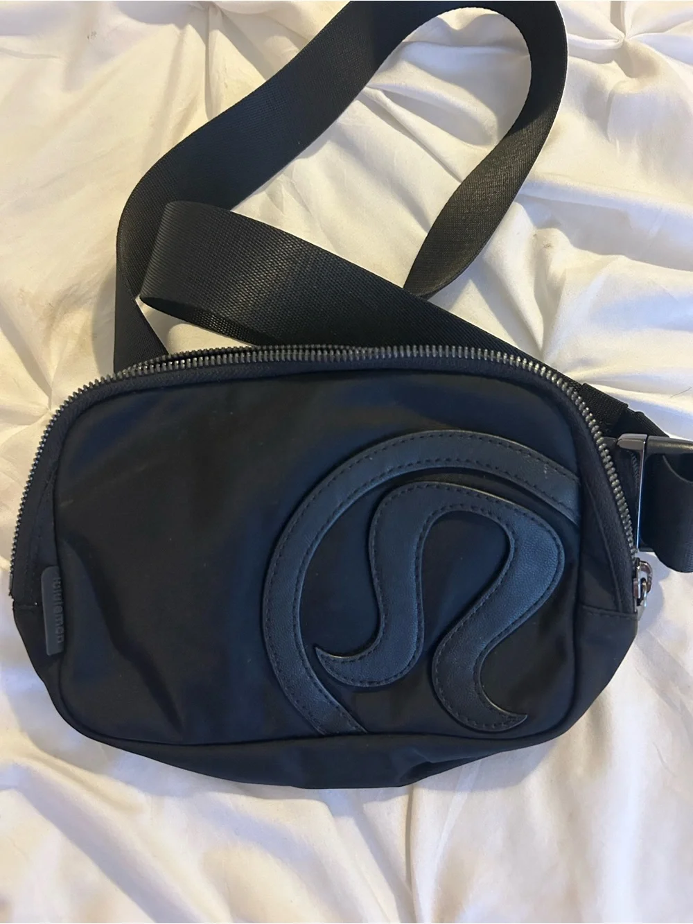 lululemon athletica Black Belt Bag with Raised Logo